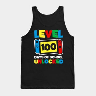 level 100 days of school unlocked gamer video games Tank Top